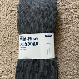 Old Navy Mid-Rose Leggings Herringbone NWT XXL